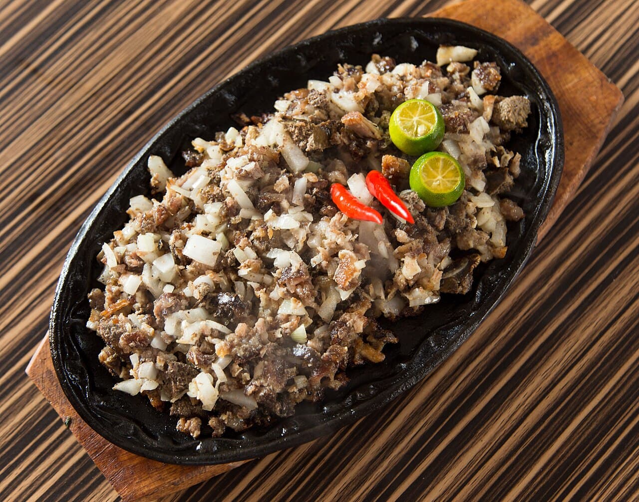 Sizzling sisig from Pampanga
